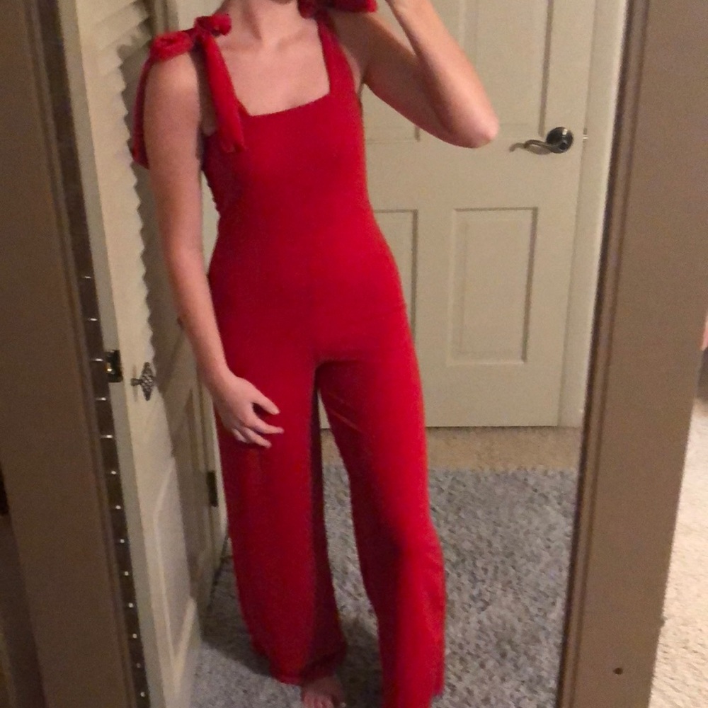 Red petite jumpsuit